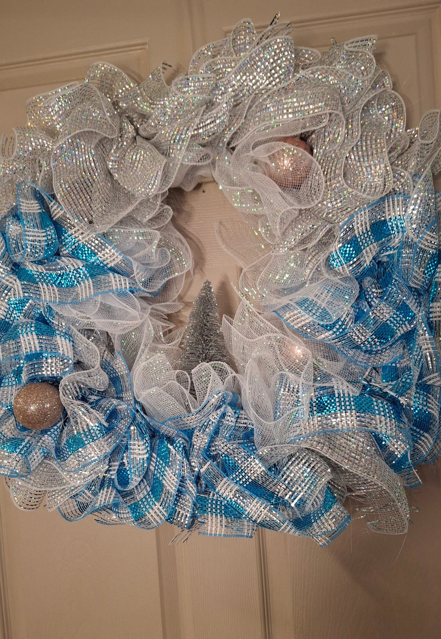 Blue Checkered Wreath