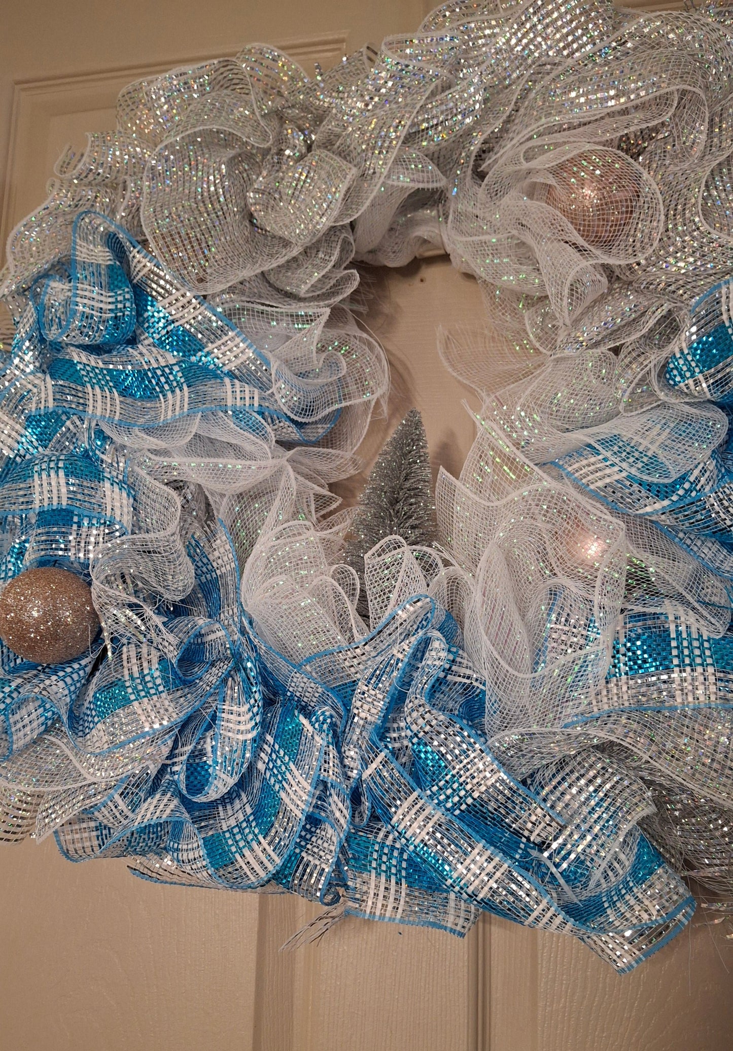 Blue Checkered Wreath