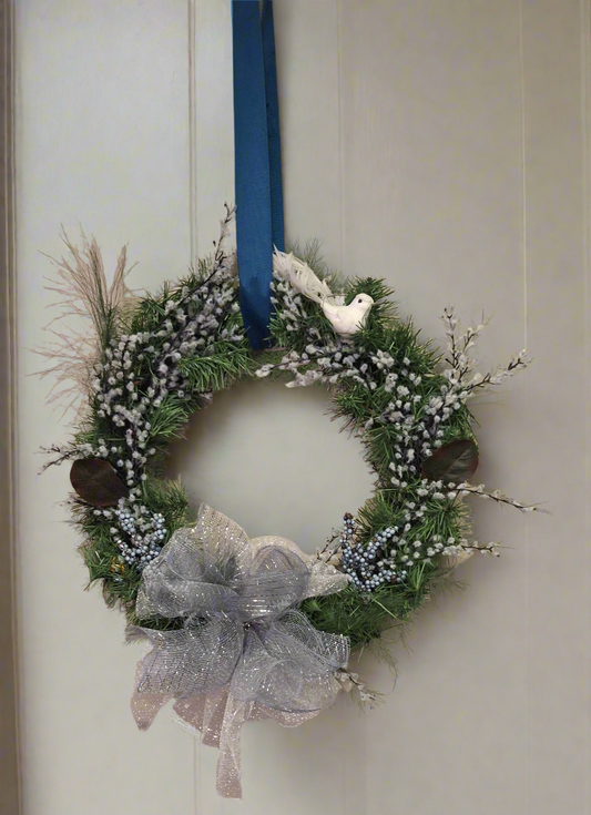 White Dove Wreath