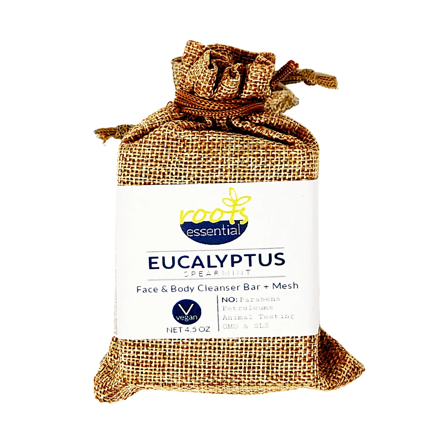 Eucalyptus Spearmint FACE & BODY CLEANSER BAR + Mesh