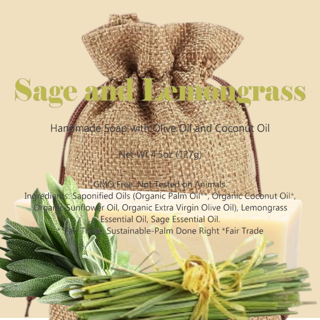 Lemongrass and Sage- All Natural Soap