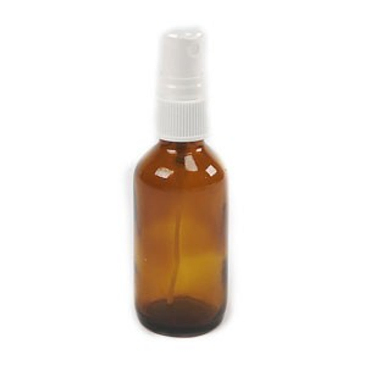 Amber Glass Bottle with Fine Mist Sprayer Cap  2 fl oz