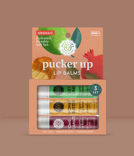 Woolzies Pucker Up Lip Balms Set Of 3