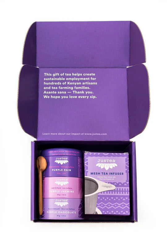 JusTea Loose Leaf Purple Tea Trio Gift Box