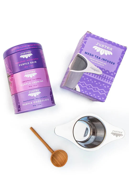 JusTea Loose Leaf Purple Tea Trio Gift Box