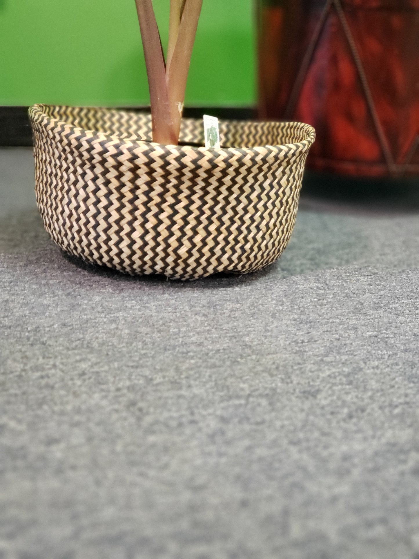 Black Belly Basket with Handles