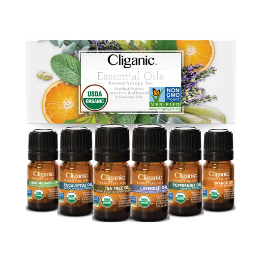 Essential Oils Set- Organic Aromatherapy Set Cliganic